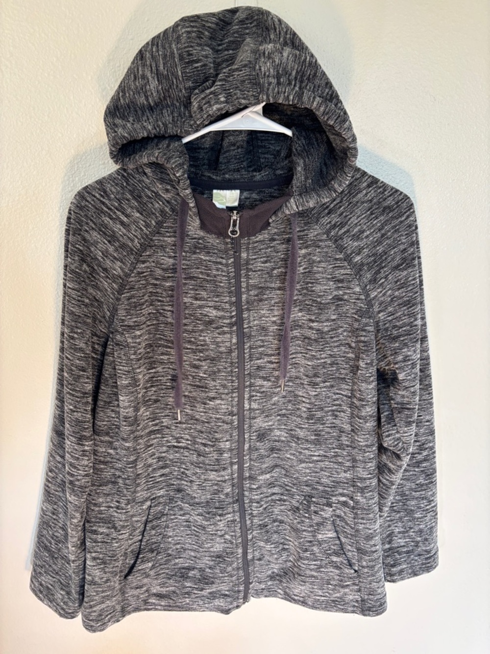 GreenTea Gray Marled Full-Zip Hoodie Sweatshirt -174sku
